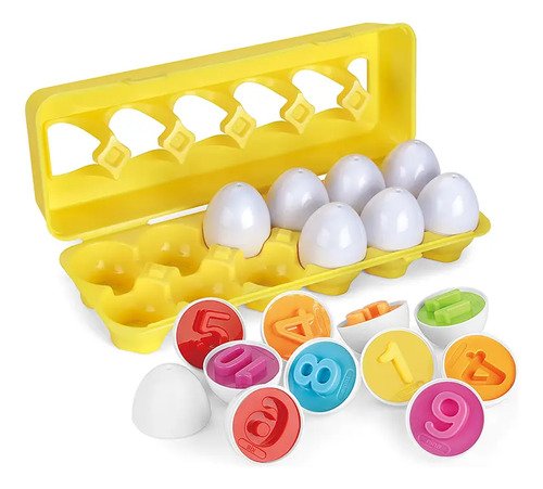 D_637713-MCO80809950520_112024-O.jpg Set De 6 Huevos Didácticos Montessori Niños Juego Didáctico