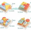Juego Bloques Montessori Madera 4 En 1 Juguetes Didácticos