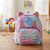 D_641912-MCO99908582878_122025-O.jpg Morral Niña Gato Maleta Gatito Peludito Para Niñas Rosado