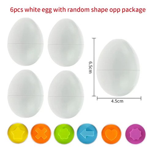 Juego De Huevos Didácticos Figuras Geométricas Cocina Niños