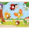 3 Tablas Armables Didácticos Rompecabezas Niños En Madera  Multicolor