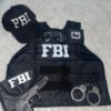 Disfraz Fbi Accesorios Policía Para Cosplay Set Completo Con Chaleco, Gorra Y Accesorios!