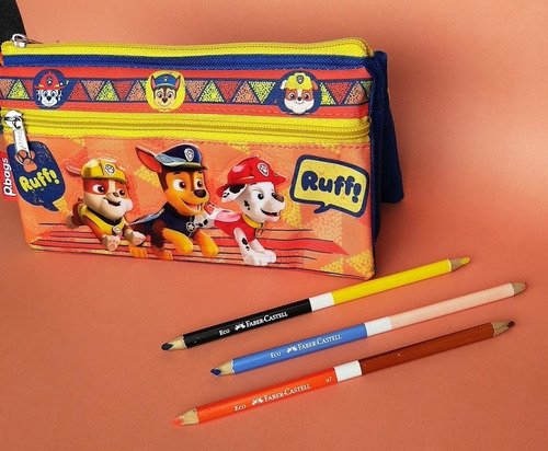 Cartuchera 3 Bolsillo Original Paw Patrol Primera Mundocute
