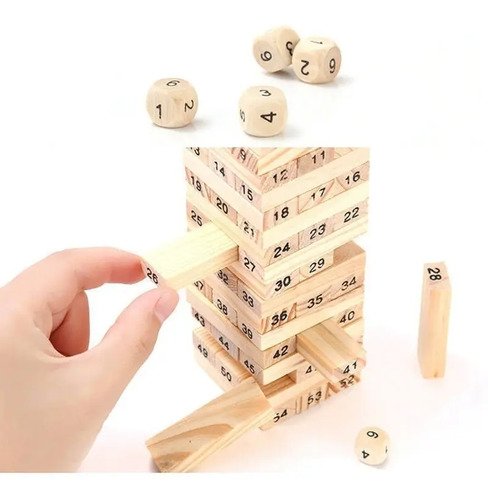 Jenga Torre Madera Yenga 48 Piezas Juego Mesa Genga
