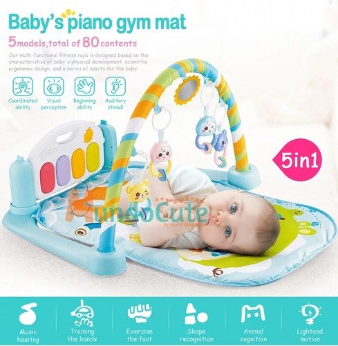 Gimnasio Musical Piano Para Bebé Estimulación Juguetes