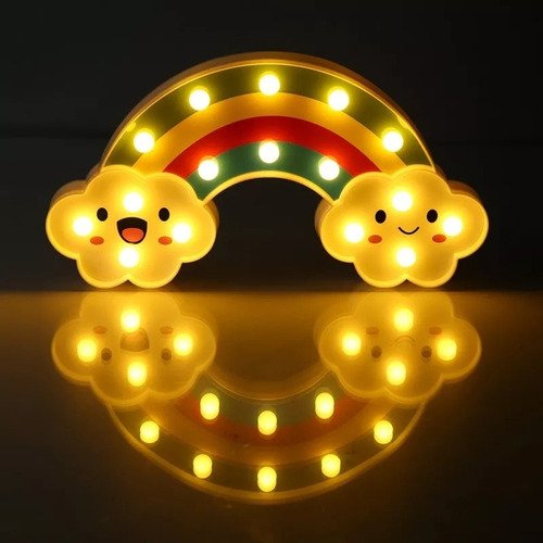 D_645860-MCO29483628944_022019-O.jpg Lámpara Niños Bebes Led Arcoiris Nube Mesita Noche Luz