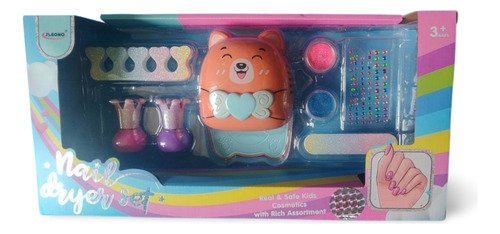 D_645897-MCO81171977949_122024-O.jpg Set Uñas Para Niñas Con Secador Real Kit Manicure Juguetes