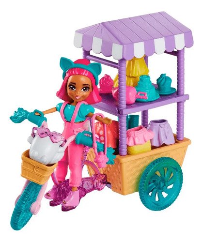 Set Polly Pocket Carrito De Bicicleta Dulces Sorpresas