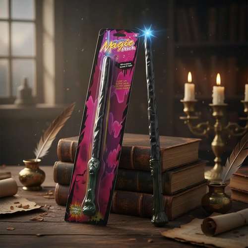 D_646595-MCO93576723582_102025-O.jpg Varita Harry Potter Vara Mágica Accesorio Disfraz Mágico Negro