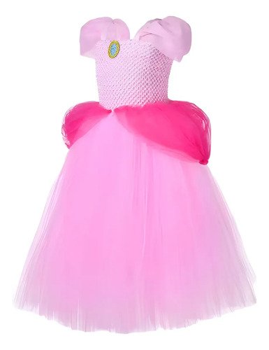 Disfraz Peach Princesa - Ideal Para Fiestas Y Aventuras De Videojuegos