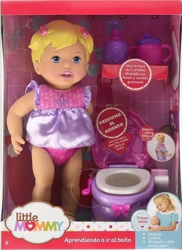 Muñeca Little Mommy Aprende Ir Baño Set Bebé Hace Popo