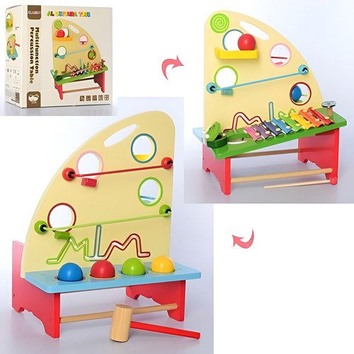 D_647704-MCO83209734469_032025-O.jpg Juego Xilofono Mesa Multifuncional Piano En Madera Para Niño