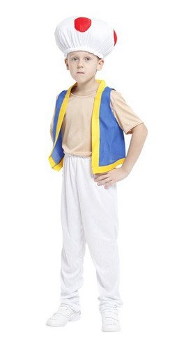 D_648974-MCO72517672299_102023-O.jpg Disfraz Honguito Mario Bros Toad Disfraces Hongo Personajes Blanco Única