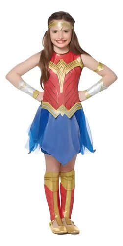 D_649306-MCO78843752252_092024-O.jpg Disfraz Mujer Maravilla Niña Completo - Poder Y Estilo Para Pequeñas Heroínas