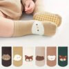 Kit 3 Pares Medias Calcetines Antideslizantes Algodón Niños Varios Estampado L (3 A 5 Años)