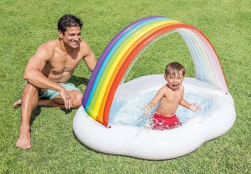 D_651044-MCO52821428284_122022-O.jpg Piscina Para Pelotas Y Agua Inflable Arcoiris Niños