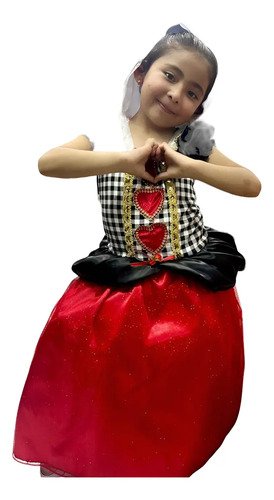 D_653767-MCO79696346956_102024-O.jpg Disfraz Reina De Corazones Niña Princesa Malvada Fiestas Cosplay