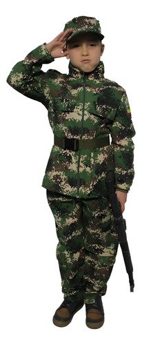 D_655186-MCO89499783321_082025-O.jpg Disfraz Militar Camuflado Para Niños Ideal Para Halloween Y Fiestas Temáticas