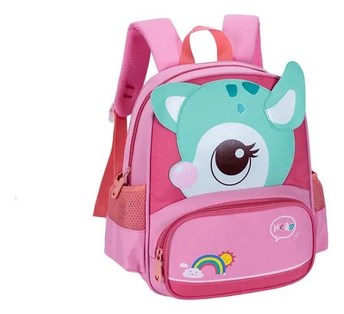 Mochila Infantil Impermeable Tela Oxford Morral Jardín Niños Varios Muñecos