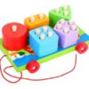 Carrito Arrastre Figuras Madera Juguetes Didácticos Montesso