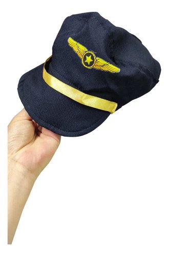 Disfraz Profesiones Traje Piloto Avion Niño Negro Todo Incluido Excelente Material