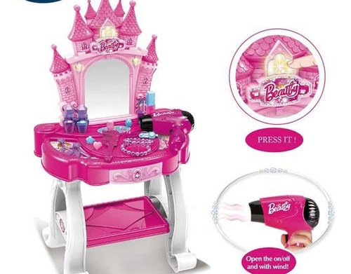 Set De Tocador En Forma De Castillo Y Silla