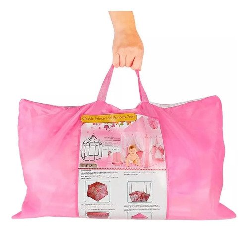 D_658607-MCO75026004838_032024-O.jpg Carpa Infantil Castillo Princesas Niña Portátil Rosa