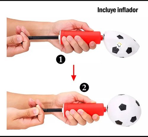 Set Cancha De Fútbol Con Balón Inflable | Incluye Inflador Negro
