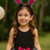 D_660803-MCO89256945941_082025-O.jpg Set Disfraz Cebra Infantil Con Orejas,falda Y Moño-mundocute Blanco Con Negro