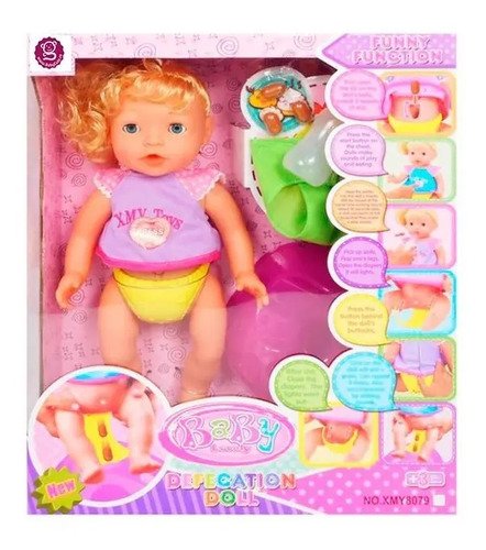D_661139-MCO40002854404_122019-O.jpg Muñeca Hace Popó Juguete Regalo Niña Real Babycute Bebe