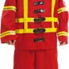 Disfraz Bombero Hombre - Para Héroes Que Salvan El Día Rojo- Amarillo Y Negro Unica