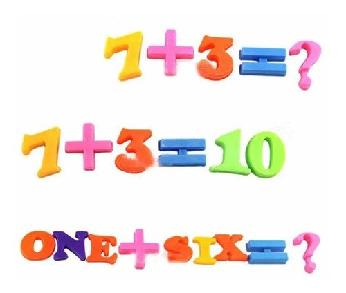 Set De Números Y Letras En Imán Magnéticos Para Niños