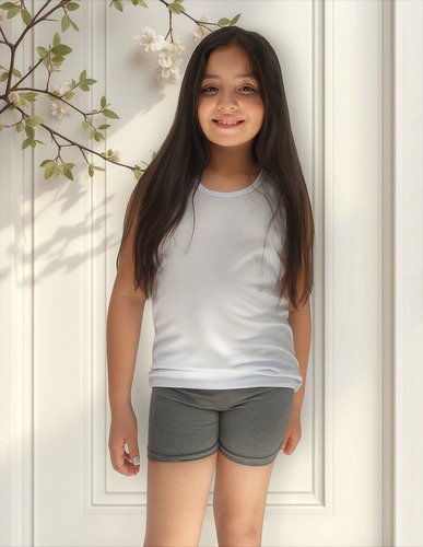 Esqueleto Blanco Algodón Niños Uniforme Camisa Debajo Blanca