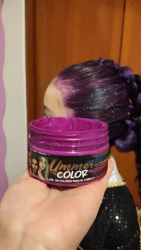 D_662235-MCO95551469318_102025-O.jpg Tinte Gel Temporal Guerreras Kpop Disfraz Rumi Demon Hunter Morado