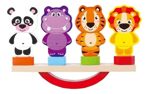 D_662945-MCO31912691876_082019-O.jpg Juego Balancín Madera Animales Montessori Juguetes Juegos
