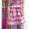 Muñeca 65 Aniversario De Barbie Con Vestido Blanco Y Rosa