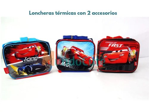 D_664061-MCO29148500397_012019-O.jpg Kit Morral Maleta + Lonchera Con Accesorios Cars Niños Azul