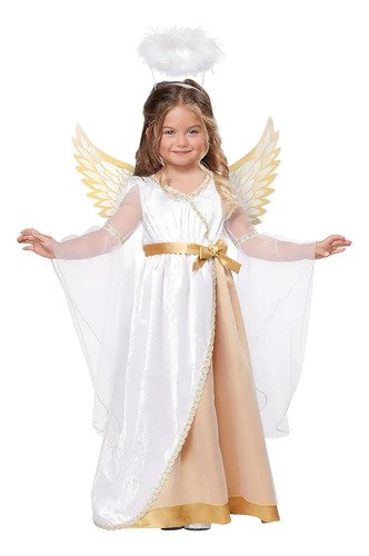 D_664985-MCO93877023144_102025-O.jpg Disfraz De Ángel - ¡perfecto Para Brillar En Navidad! Blanco 110 A 120 Cm