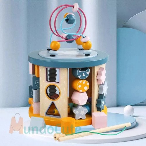 Cubo Multifuncional Montessori Juguetes Didácticos Madera