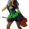 Disfraz Bruja Mujer Verde Mujer Completo Con Sombrero