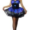 D_666044-MCO51653493067_092022-O.jpg Disfraz Payaso Mujer Vestido Negro Azul Falda Disfraces