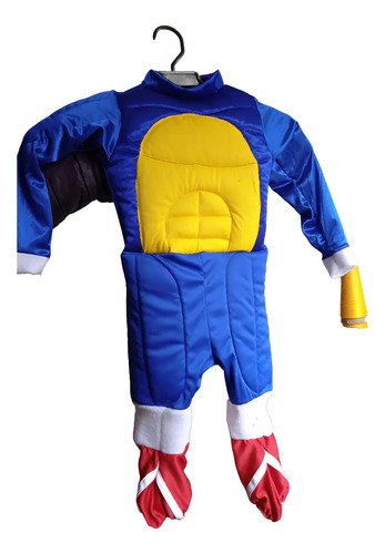 Disfraz Sonic Niño Acolchado Excelente Calidad Disfraces Azul 8