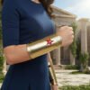 Kit Mujer Maravilla Completo - Escudo, Diadema Y Manillas Dorado Ajustable