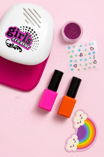 D_669311-MCO95593590144_102025-O.jpg Set De Uñas Para Niñas Con Secador, Esmalte Realistas