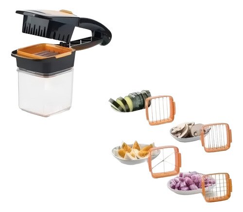 D_669881-MCO83373212939_032025-O.jpg Picatodo 5 En 1 - Multiusos Para Picar, Rallar Y Cortar Blanco