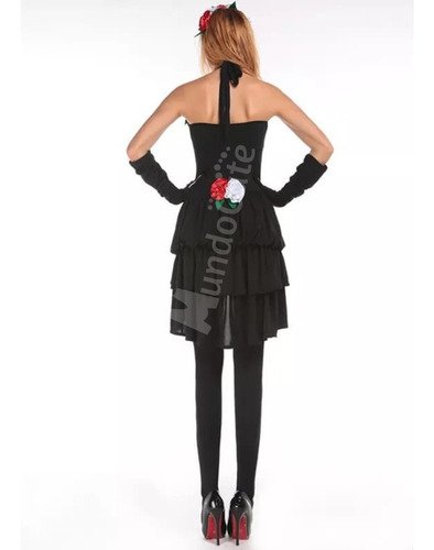 Disfraz Llorona Mexicana Calavera Mujer Traje Negro