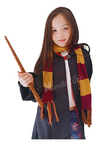 Cosplay Harry Potter Túnica Capa Hogwarts Disfraz Mago Con Accesorios