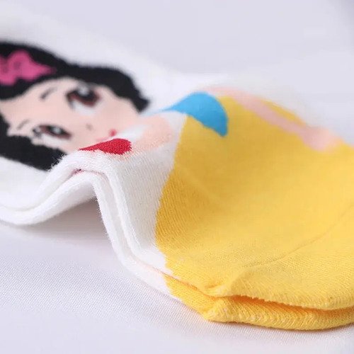 3 Pares De Medias Tobilleras Princesas Originales  Rosa Liso Única Mujer