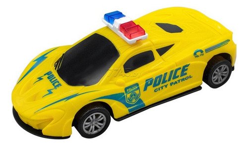 Set De 4 Carros Policía De Retroimpulso Para Niños Carros Policia Azul