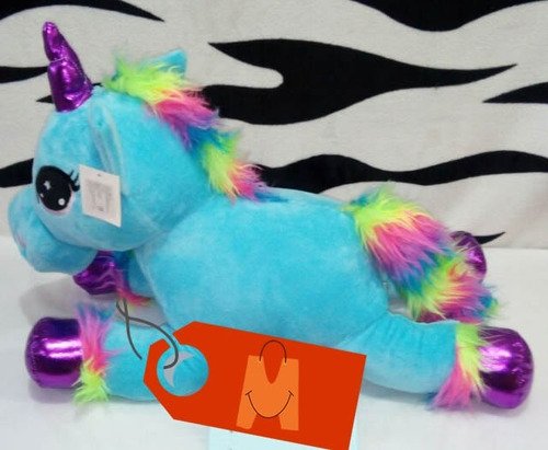 D_671263-MCO27825595296_072018-O.jpg Hermoso Peluche De Unicornio Azul 50 Cm Mundocute